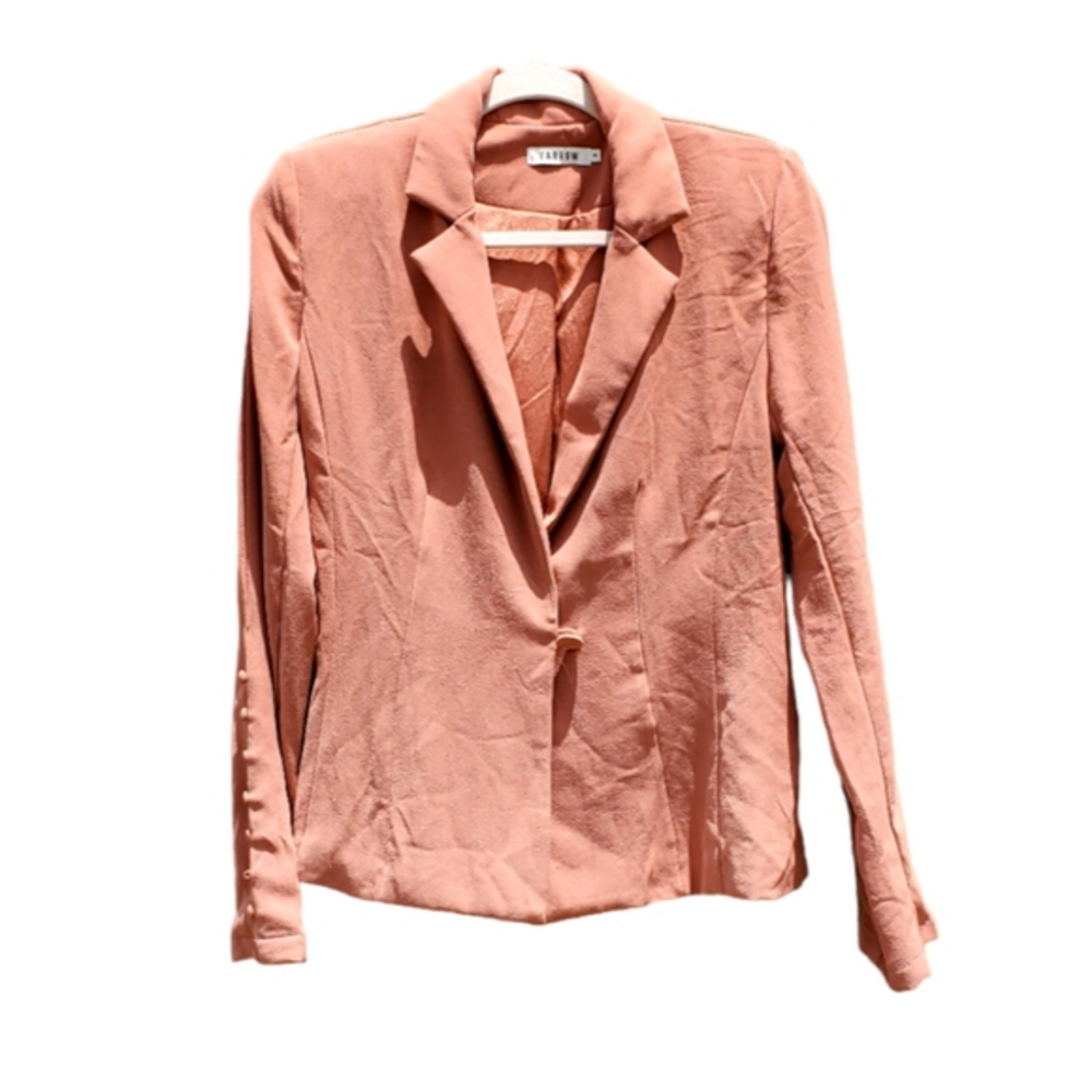Farrow Mauve Button Suit‎ Jacket Blazer Long Sleeve Small